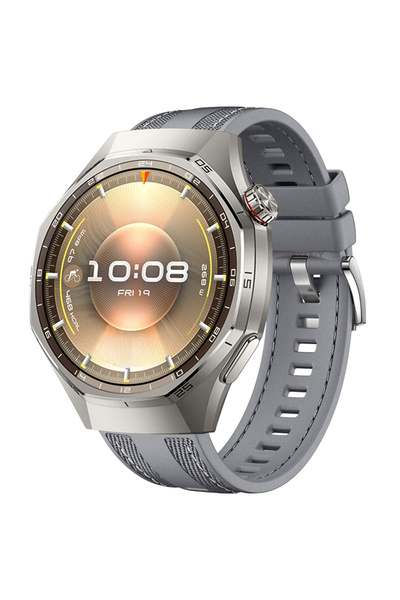 Sneezy Huawei Watch GT6 Pro 46mm ile Uyumlu Metal Tokalı Dikiş Detaylı Şık Do...