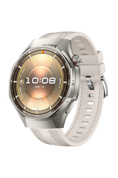 Sneezy Huawei Watch GT6 Pro 46mm ile Uyumlu Metal Tokalı Dikiş Detaylı Şık Do...