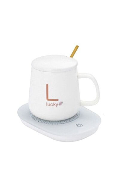 OEM Cana ceramica Inteligenta Lucky pentru Incalzire Automata a Bauturilor, Cafea, Lapte, Ceai cu Suport