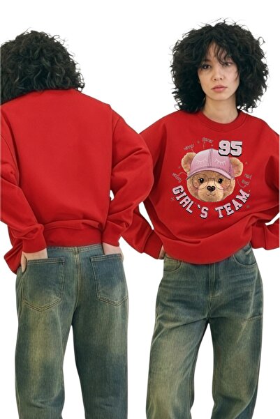 ArtYus Φούτερ Unisex με μακρύ μανίκι Girl's Team Transfer με τύπωμα με λαιμόκ...