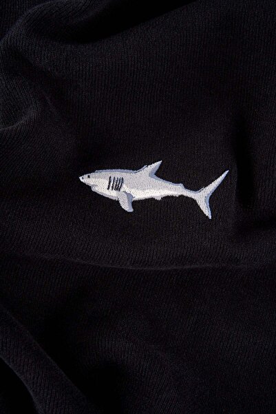 WWF Market Μεγάλο λευκό καρχαρία SuperSoft Full Zip Hoodie - Μαύρο