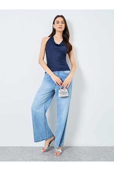 Take Two By Styli Solid Halter Neck Knitted Cami