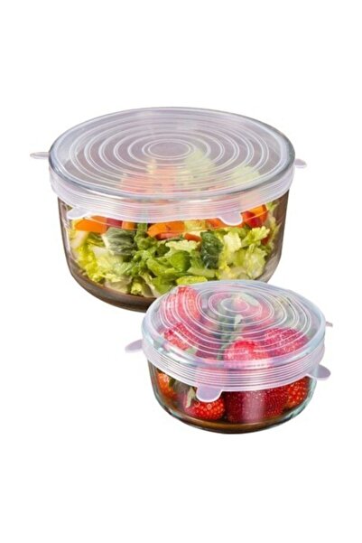 Duffa 6-Piece Silicone Stretch Cover Plate Cup Food Cap Preserves Freshness