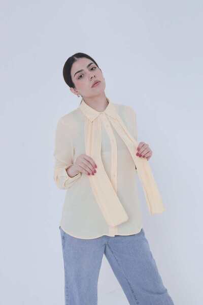 mica Solid Long-Sleeve Shirt