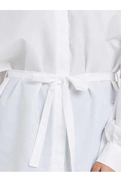 Styli Oversized Balloon Sleeve Waist Tie Shirt