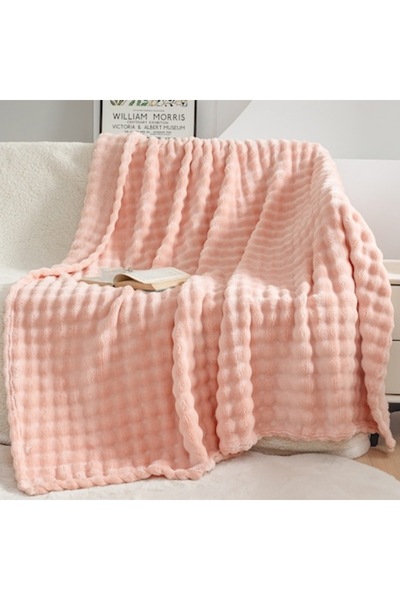 OEM Bubble Blanket, VisLarsc, Microfiber, 200 x 230 cm, Pink