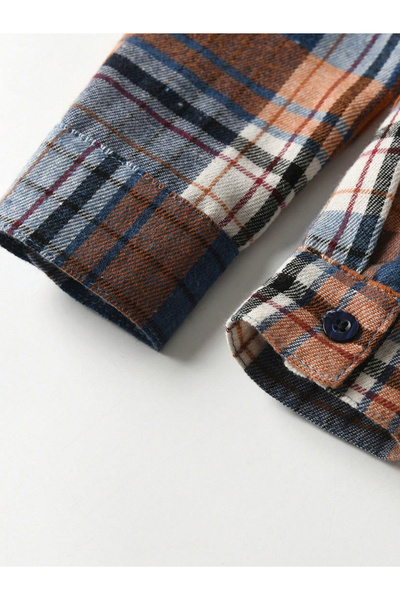 Take Two By Styli Boys Multi Plaid Button Front Shirt