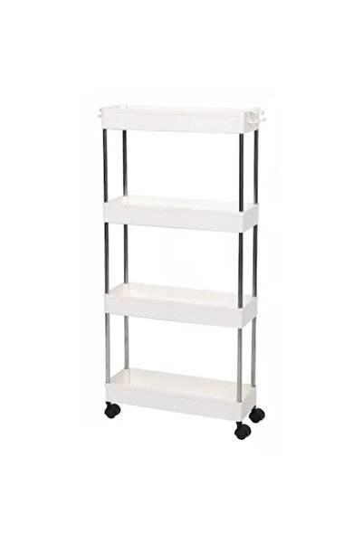 OEM organizer shelf for bathroom, room, with wheels and 4 shelves, 86 cm white