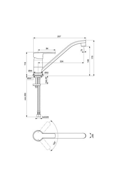 Danube Home Ideal Standard Idealstream Sink Mixer - Chrome Finish | Luxury Kitchen Mixer | 5 Year Warranty