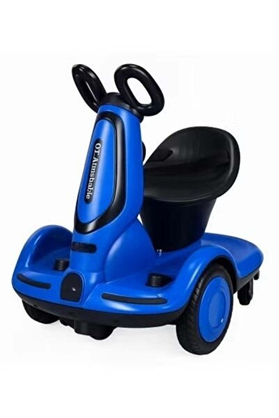 Generic Smart Electric Kids Scooter with Four Wheels, Seat, and LED Lights (Blue)