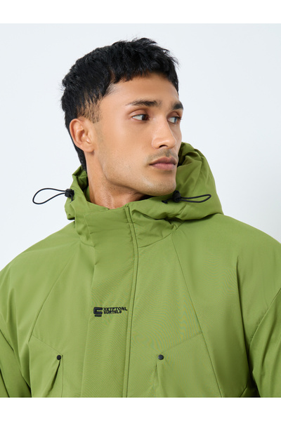 Styli Men Oversized Hooded Windbreaker Jacket