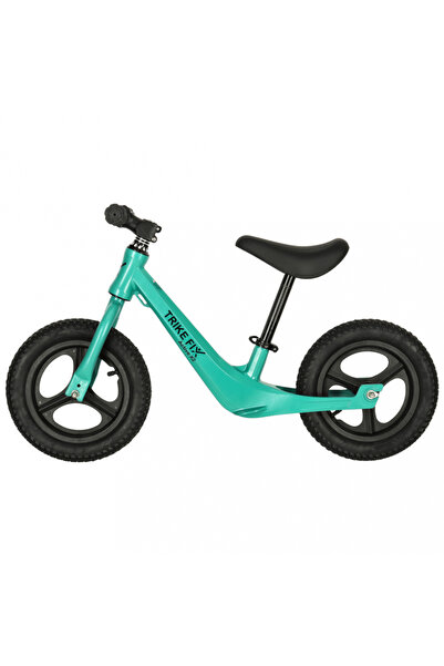 Ikonka Bicicleta de echilibru pentru copii, Ikonka, Trike Fix Active X Green 12 inch, cu cadrul jos, din ot