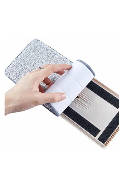 OEM Set mop cu microfibra si galeata 2 cuve separate pentru spalare si uscare maro cu gri