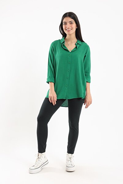 CARINA Solid Long-Sleeve Shirt