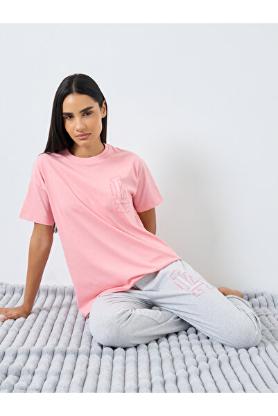 Styli LA Graphic Dropped Shoulder T-Shirt and Pyjama Set