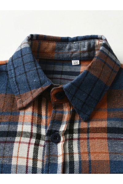 Take Two By Styli Boys Multi Plaid Button Front Shirt