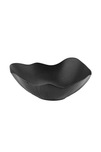 Culinaro Bol asimetric din portelan pentru bufet Ren Buffet 37x27xh19,5cm,negru