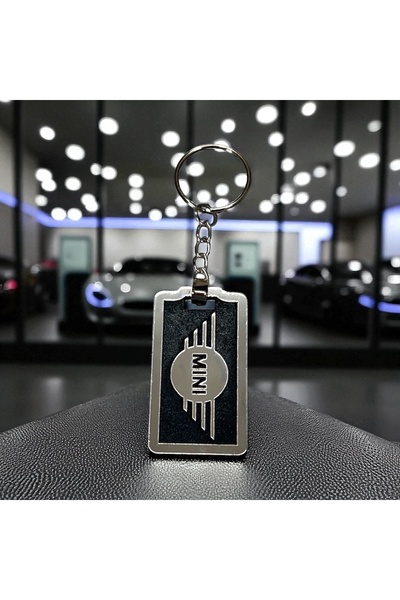 Pemina ميدالية مفاتيح سيارة ميني كوبر مصنوعة من الخشب المضغوط بسمك 3 مم مع تفاصيل من البليكسي