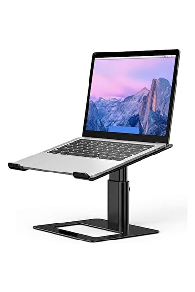 QUAL BRAND Suport pentru laptop din aluminiu, reglabil, ergonomic, negru