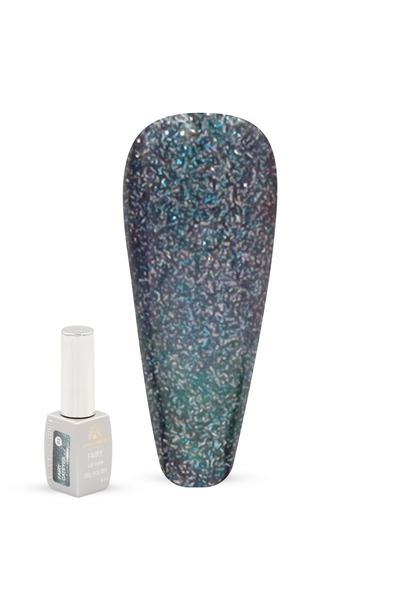 global fashion طلاء أظافر جل فيري كات آي ٨ مل - جل سحري لامع قابل للغسل بالأش...