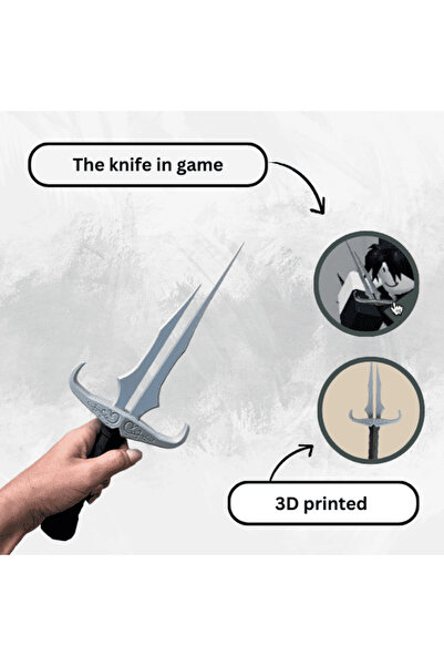 Lulu's Prints Two Time knife inspired by Forsaken Roblox,