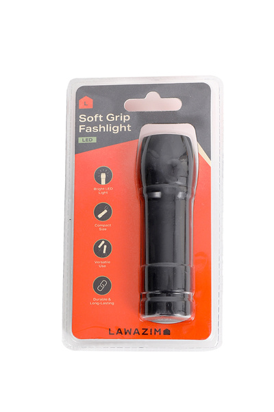 Lawazim Soft Grip Flashlight - Portable Compact Pocket Torch for Emergency Travel Outdoor Use