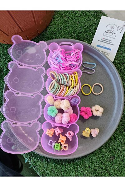 Bymiel مجموعة مشابك هيلو كيتي مكونة من 4 قطع