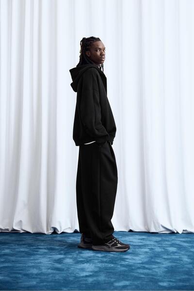 Pull & Bear Pileli kapüşonlu fermuarlı sweatshirt