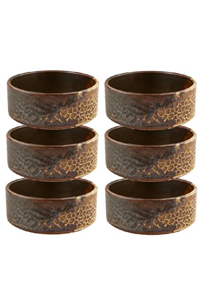 Culinaro Set 6 boluri portelan stocabil RUSTIK 13cm 450ml