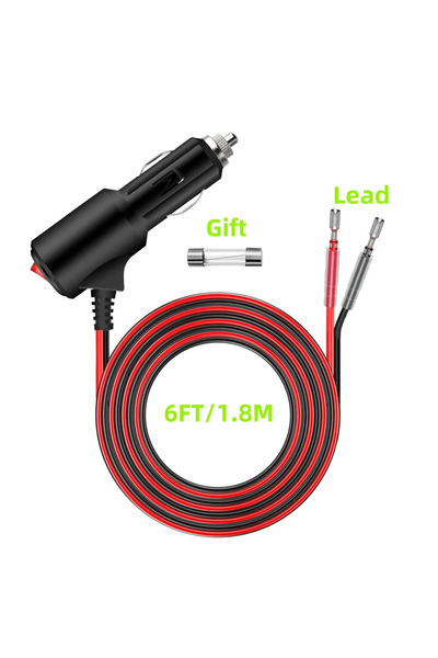 choice2 سلك تمديد شحن السيارة سهل الاستخدام بطول 6 أقدام، مزود بمفتاح تشغيل/إ...