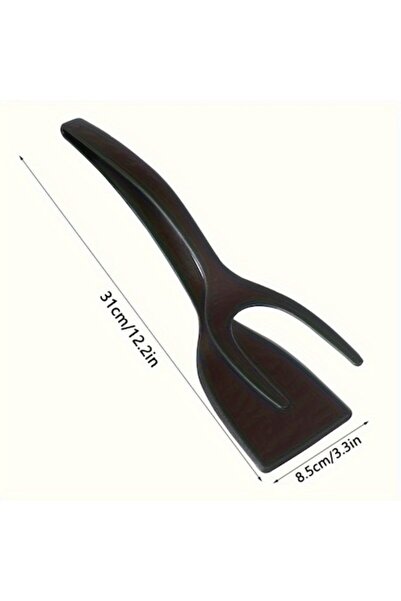 OEM Σπάτουλα κουζίνας 2 σε 1, μαύρη, σιλικόνης