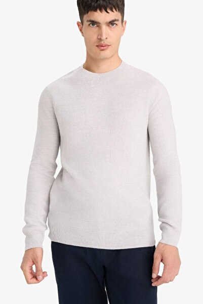 DeFacto Men's Sweater F1777Ax/Gr184 Lt.Grey
