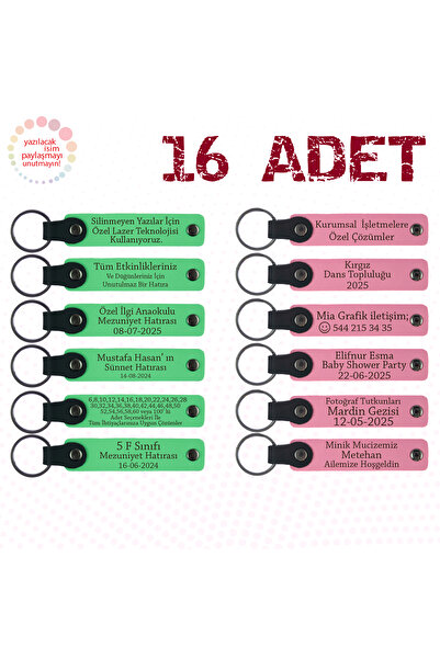 miawiki سلسلة مفاتيح تذكارية من الجلد قابلة للكتابة، أرجواني وأزرق داكن، هدية...