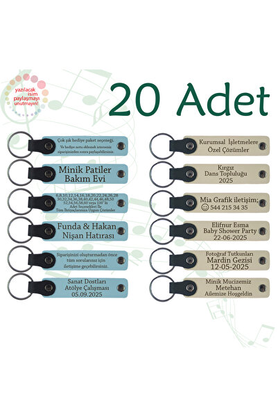 miawiki سلسلة مفاتيح قابلة للكتابة بالاسم، أرجواني وأزرق داكن، مجموعة من 20 ه...