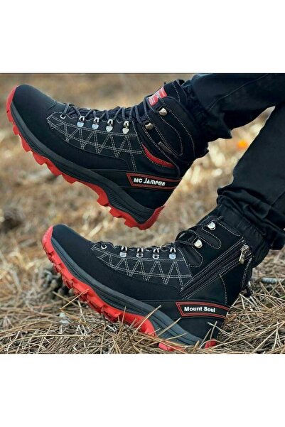 Konfores 2224-Jamper Anatomik Kaydırmaz Tabanlı Soft Shell Outdoor Trekking Erkek Fermuarlı Spor Bot