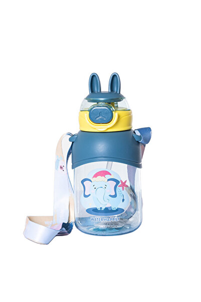 Vagonlife Water Bottle with Straw 650 ml Blue