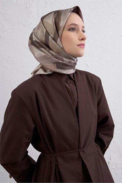 Armine Tivil Pure Silk Scarf 9413 - 07 Μικτό σχέδιο βιζόν