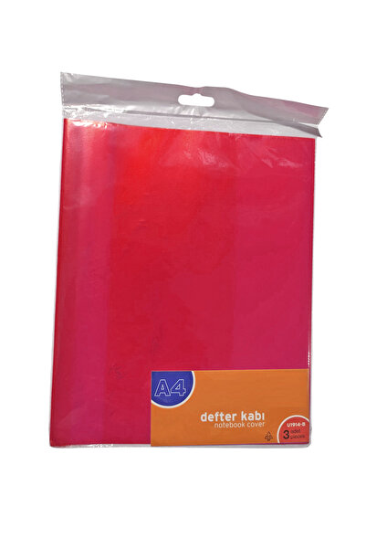 Limmy A4 Size Transparent Ready Notebook Cover Red - 3 Pieces