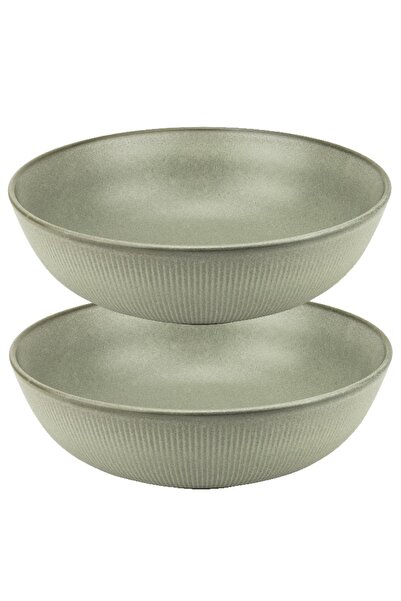 Culinaro Set 2 boluri portelan salata Moss 24xh7,8cm, 2000ml