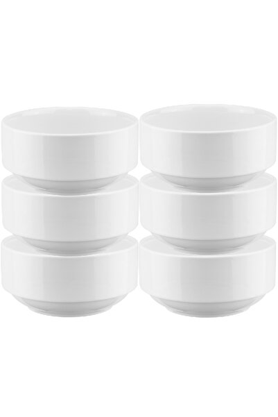 Culinaro Σετ 6 πορσελάνινα μπολ Alvi που στοιβάζονται 12cm, 350ml