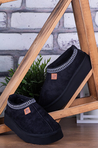 Pierre Cardin Tan Plush High Sole Women's Ug Daily Winter Shoes with Fur