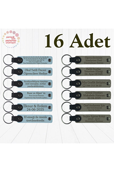 miawiki سلسلة مفاتيح تذكارية من الجلد قابلة للكتابة، أرجواني وأزرق داكن، هدية...