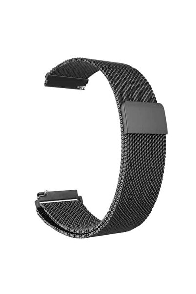 Edman Curea metalică cu închidere magnetică pentru Samsung Gear S3, eliberare rapidă, lățime a încuietorii 22 mm, neagră