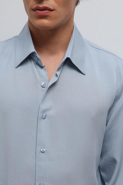 Antioch Bebe Blue Technical Regular Fit Men's Shirt