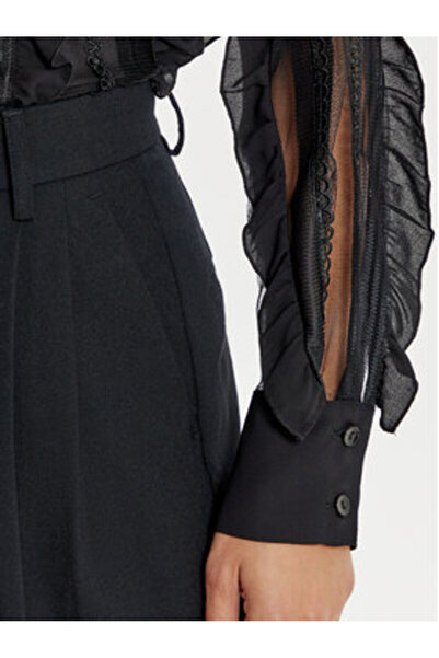 Access Fashion Γυναικείο Πουκάμισο 44-7013 Μαύρο