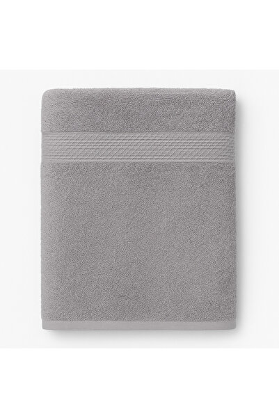 KAYABEY HOME Gray Color Luxury Bath Towel – High Water Absorbent Extra Soft Thick with Border 70X140 cm