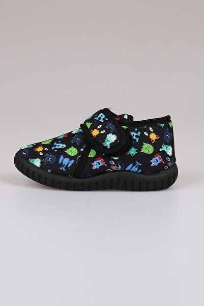 kinderos Kız/Erkek Çocuk Desenli Yumuşak Taban Ev Kreş Panduf - DSN01