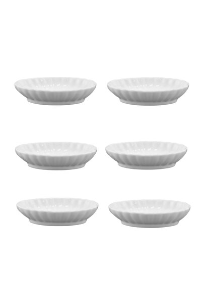 Culinaro Set 6 boluri ramekin ovale din portelan Sea Food 10cm