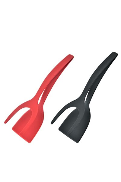 OEM Set 2 spatulas for eggs and pancakes, Polypropylene, Red/Black