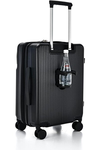 PK PARTNER Trolley Travel Luggage Suitcase Set with Front Opening (Rose Gold, 3 PCS)